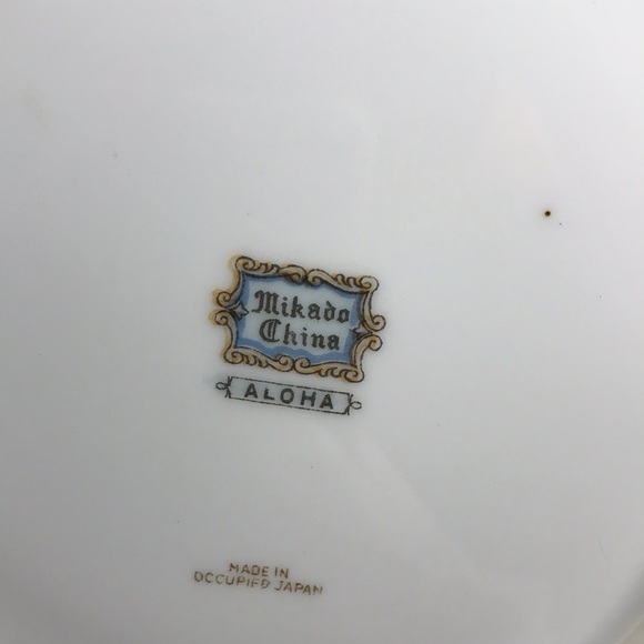 Mikado Aloha Bread Dessert Plate 7 5/8”D Occupied Japan EAC Multi Color Floral - Picture 8 of 10